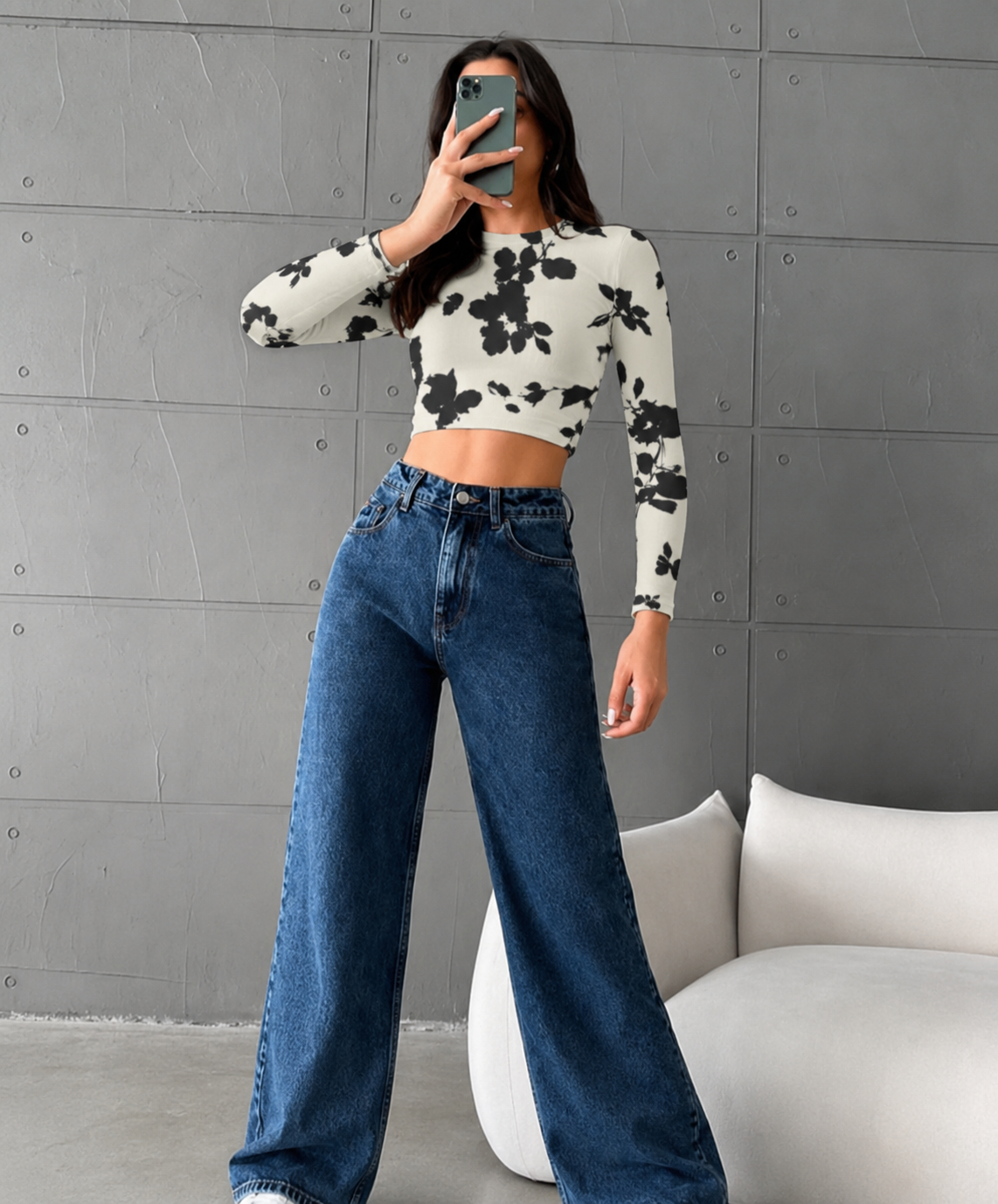 FULL SLEEVE CROP TOP