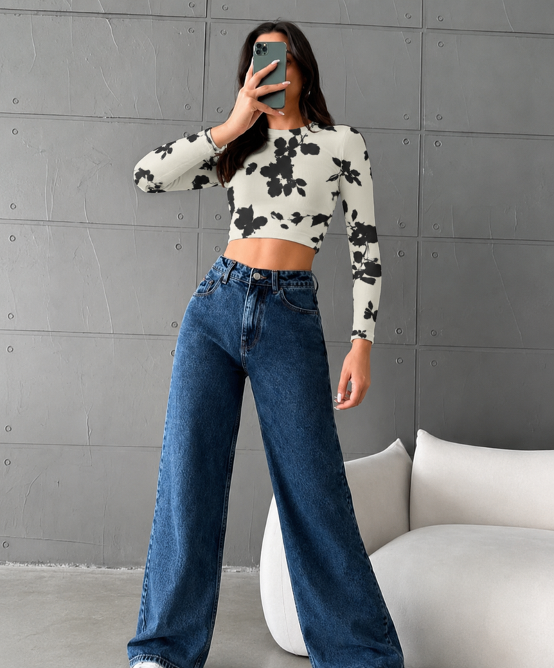 FULL SLEEVE CROP TOP