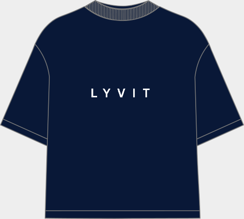 Oversized LYVIT ORIGINALS T-shirt in soft fabric, featuring a relaxed fit and casual style, displayed on a neutral background.
