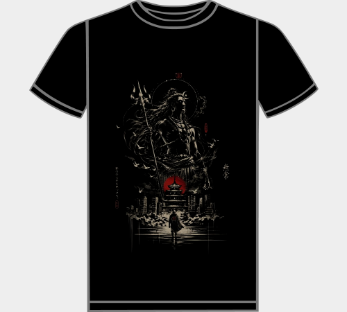 Lyvit Originals Mahakal Devotees classic crew sweatshirt featuring intricate Mahakal deity design on soft fabric.