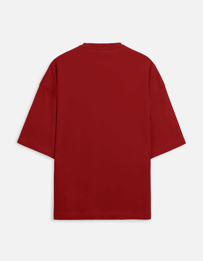 Back view of unisex oversized LYVIT ORIGINALS Terry tee, showing relaxed fit and soft fabric in a casual style.