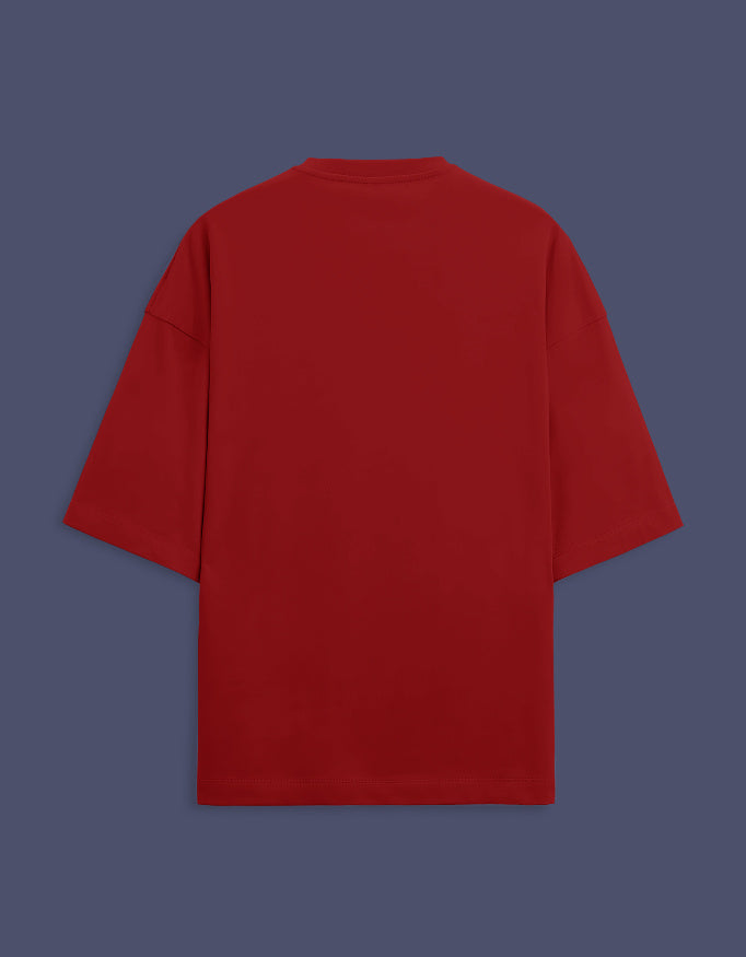 Back view of LYVIT ORIGINALS unisex oversized terry tee in neutral color, showcasing relaxed fit and casual style.