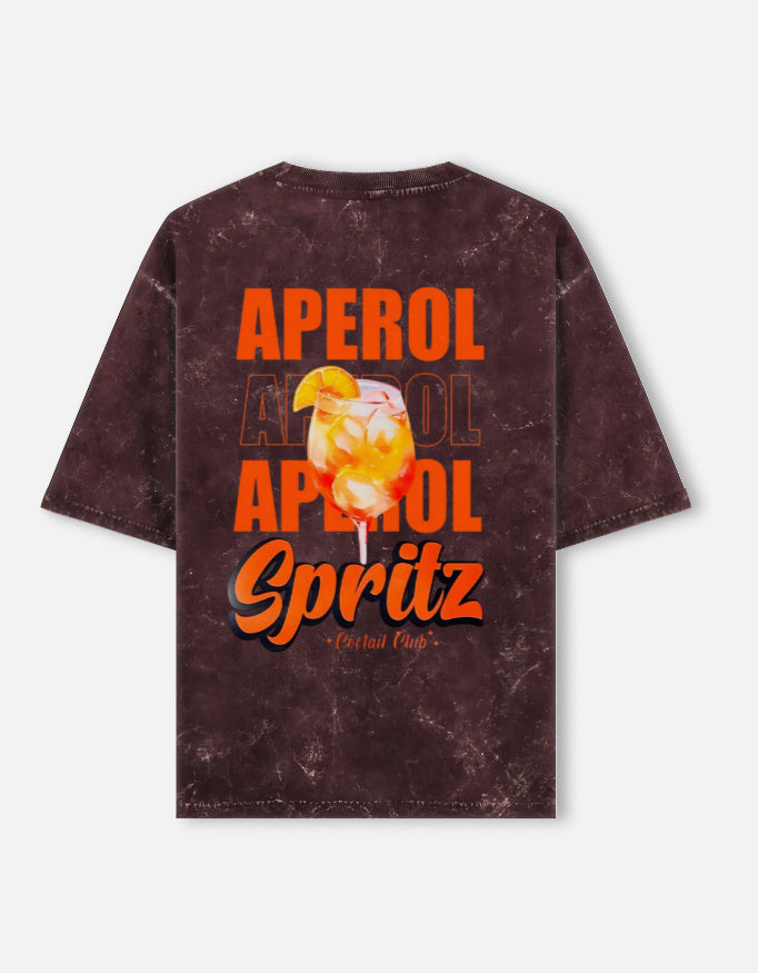 Unisex acid washed oversized tee from LYVIT ORIGINALS, showing the back with a relaxed fit and faded, distressed fabric.