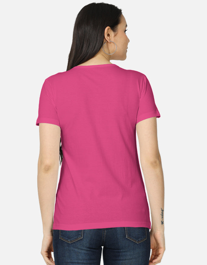 Back view of LYVIT ORIGINALS women's classic T-shirt in soft fabric, showcasing a relaxed fit and simple design.