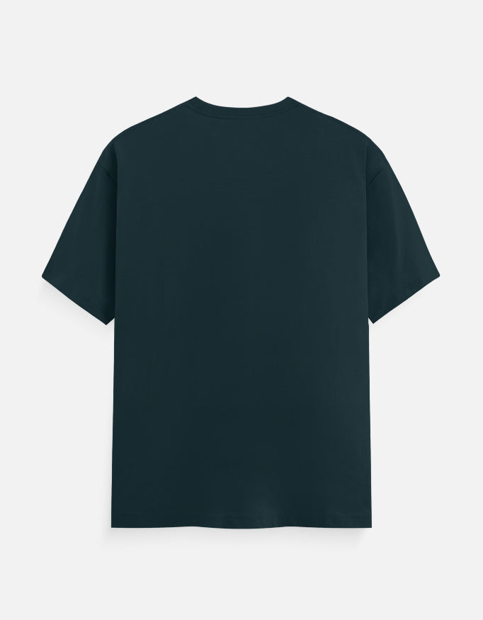 Back view of LYVIT ORIGINALS unisex classic crew T-shirt in a solid color, showcasing the simple crew neckline and relaxed fit.