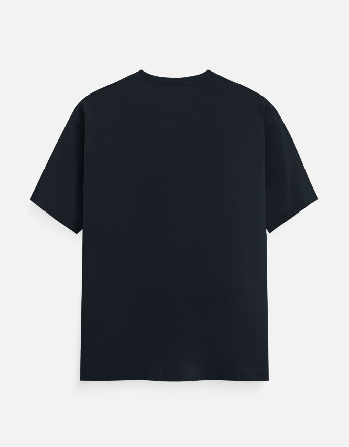 Back view of LYVIT ORIGINALS Classic Crew T-Shirt in a plain design, showcasing the neckline and relaxed fit.