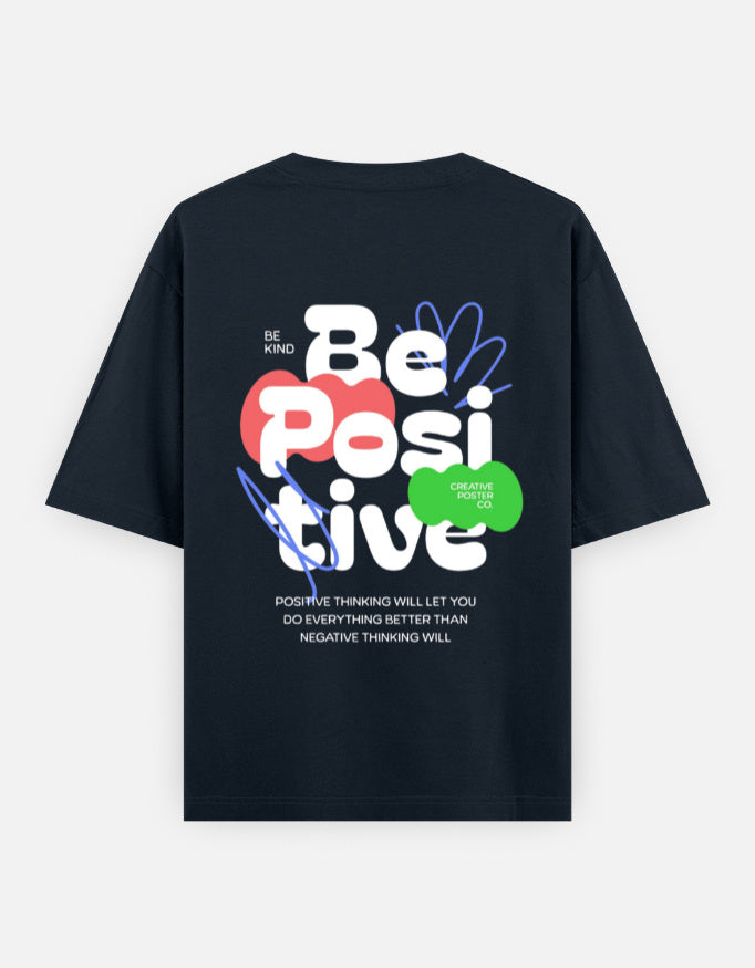 Back view of LYVIT ORIGINALS unisex oversized classic T-shirt in a relaxed fit, showing the plain fabric and casual style.