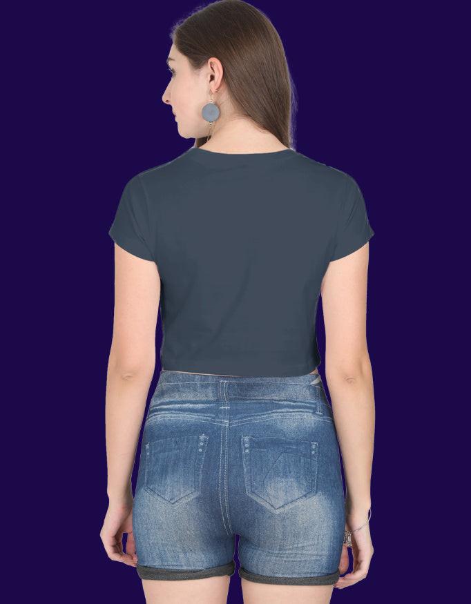Back view of LYVIT ORIGINALS crop top, showcasing the fitted design and stylish back details.