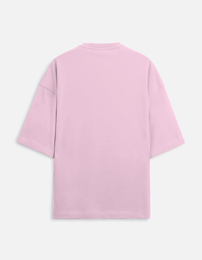 Unisex LYVIT ORIGINALS oversized terry tee shown from the back, relaxed fit with soft textured fabric, casual streetwear style.