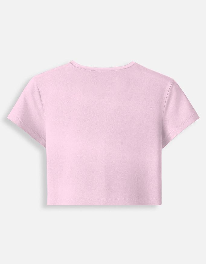 Back view of LYVIT ORIGINALS baby tee, soft cotton baby T-shirt with short sleeves and a simple, comfortable design.