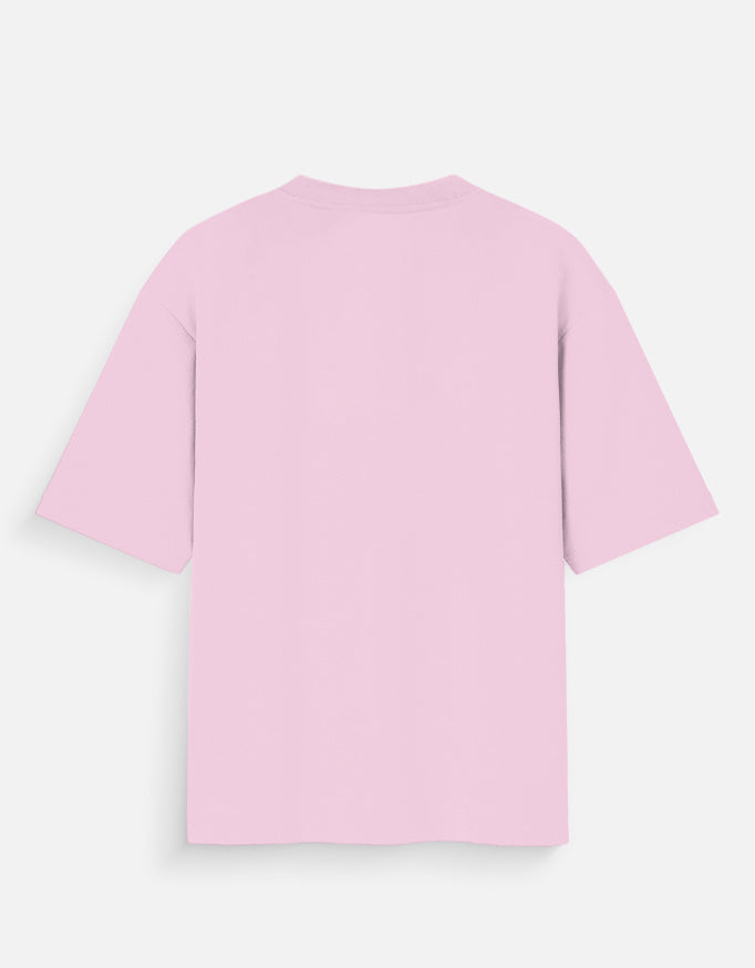 Back view of unisex oversized standard T-shirt by LYVIT ORIGINALS in a relaxed fit, shown from behind with a plain design.