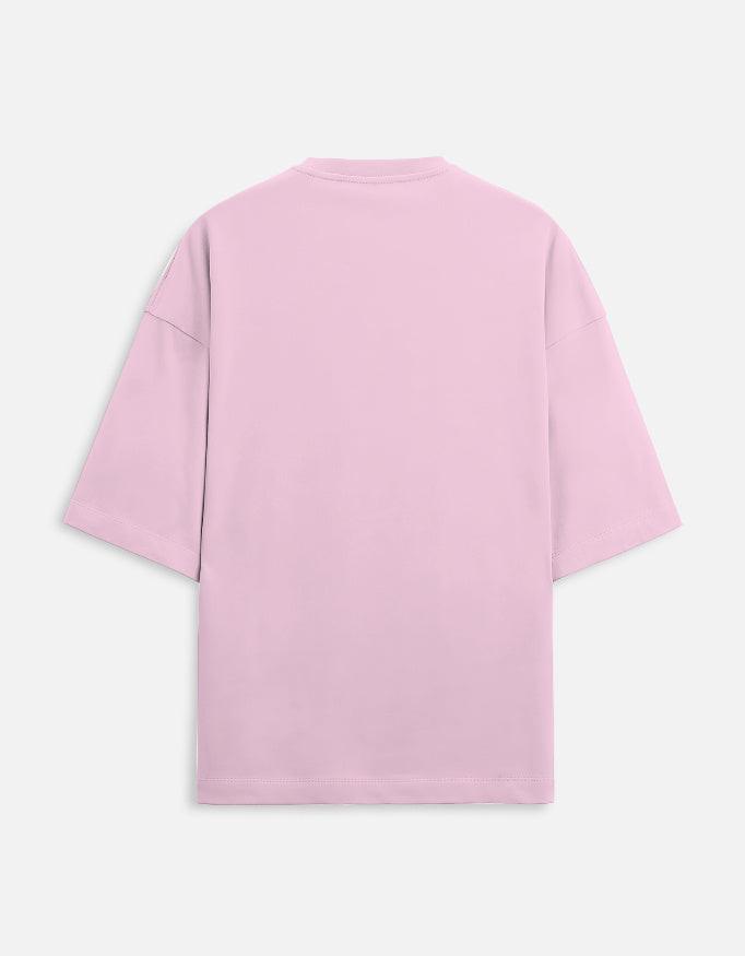 Back view of unisex oversized Terry Tee by LYVIT ORIGINALS, showcasing its relaxed fit and soft terry fabric.