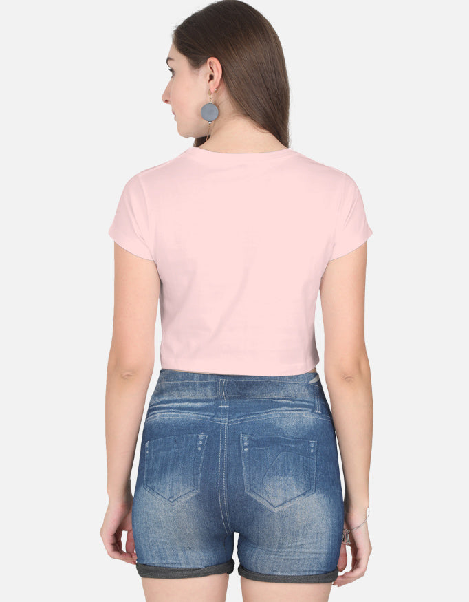 Back view of LYVIT ORIGINALS crop top featuring a fitted design and stylish neckline, perfect for casual or trendy outfits.
