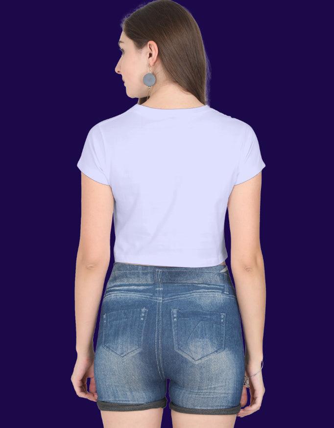 LYVIT ORIGINALS crop top shown from the back, featuring a stylish fitted design and soft fabric in a vibrant color.