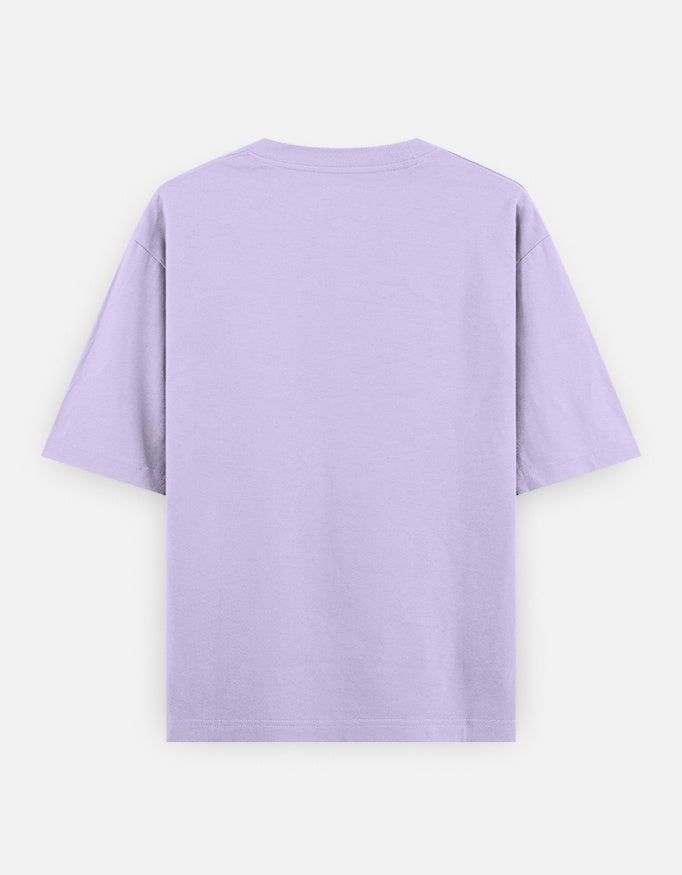Back view of LYVIT ORIGINALS unisex oversized classic T-shirt in a relaxed fit, showing the plain design and soft fabric.