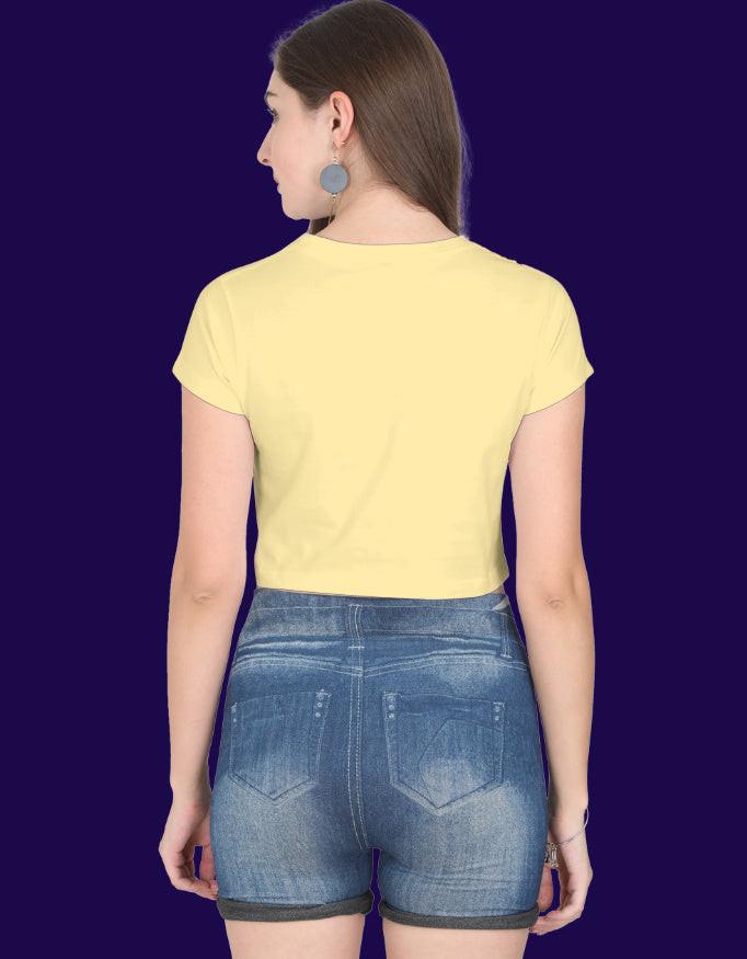 Back view of LYVIT ORIGINALS crop top in stylish design, showcasing the fit and fabric details.
