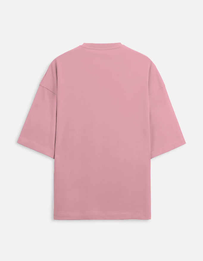 Back view of unisex oversized Terry tee by LYVIT ORIGINALS, showing relaxed fit and textured fabric in natural setting