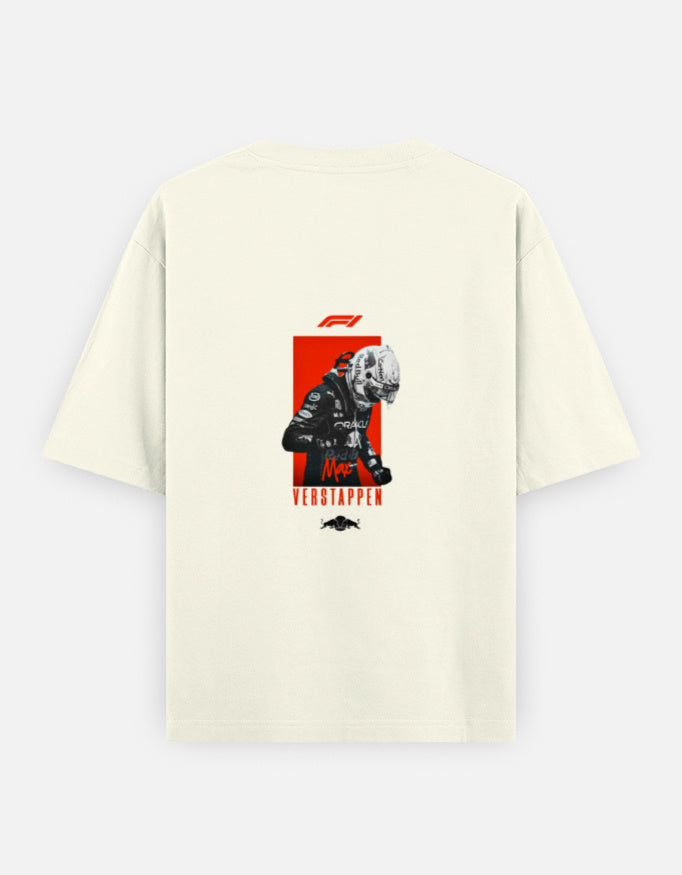Back view of unisex oversized classic T-shirt by LYVIT ORIGINALS, featuring a relaxed fit and plain design in soft fabric.
