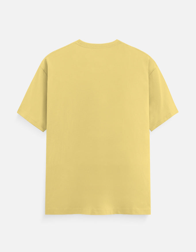 Back view of a unisex LYVIT ORIGINALS classic crew T-shirt in a solid color, showcasing the simple crew neckline and relaxed fit.