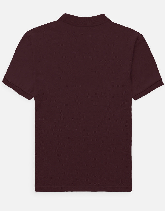 Back view of men's LYVIT ORIGINALS polo shirt in classic design, showcasing the collar and fit from behind.