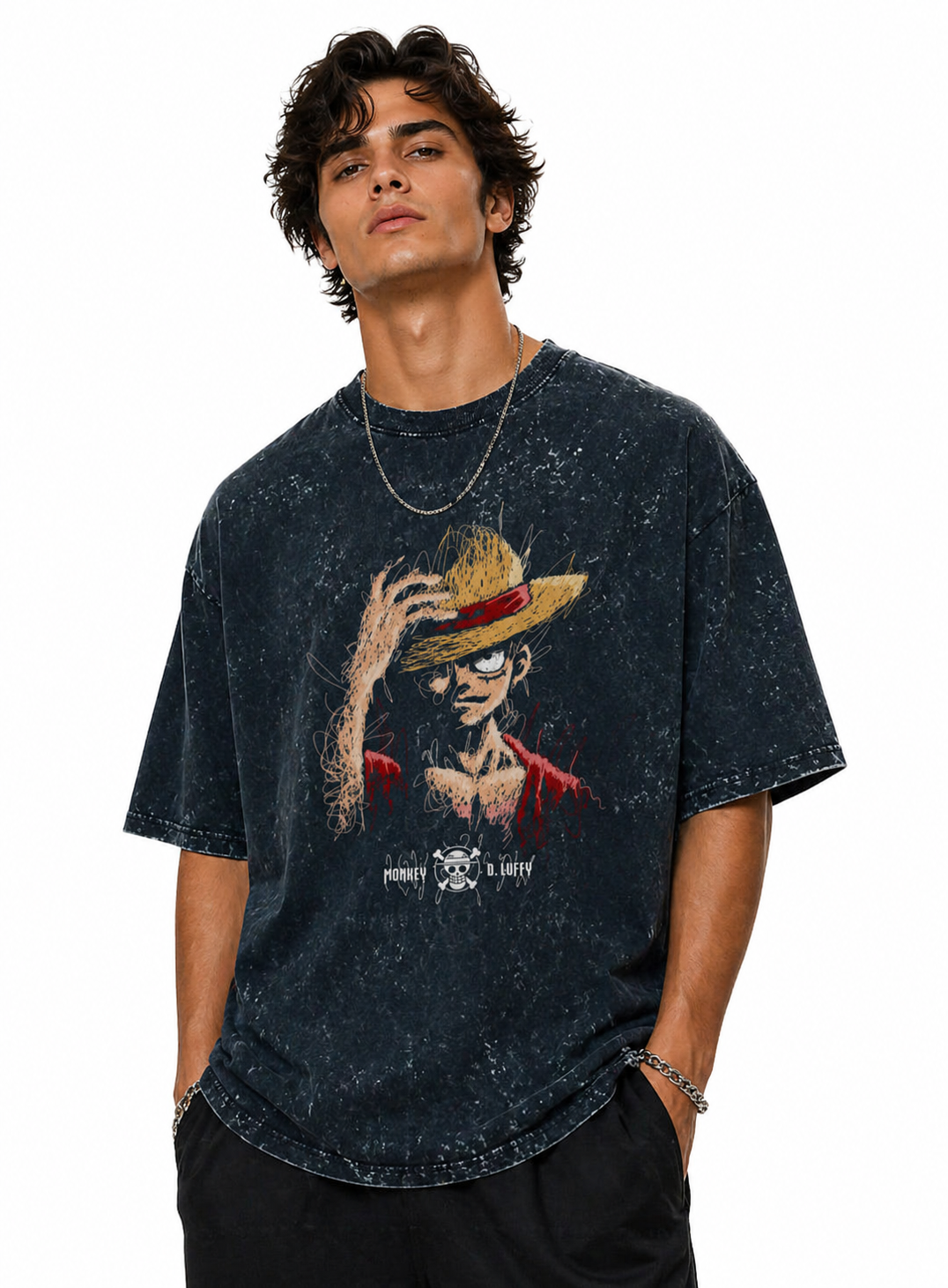 Unisex acid washed oversized LYVIT ORIGINALS T-shirt with a relaxed fit and vintage-inspired style.