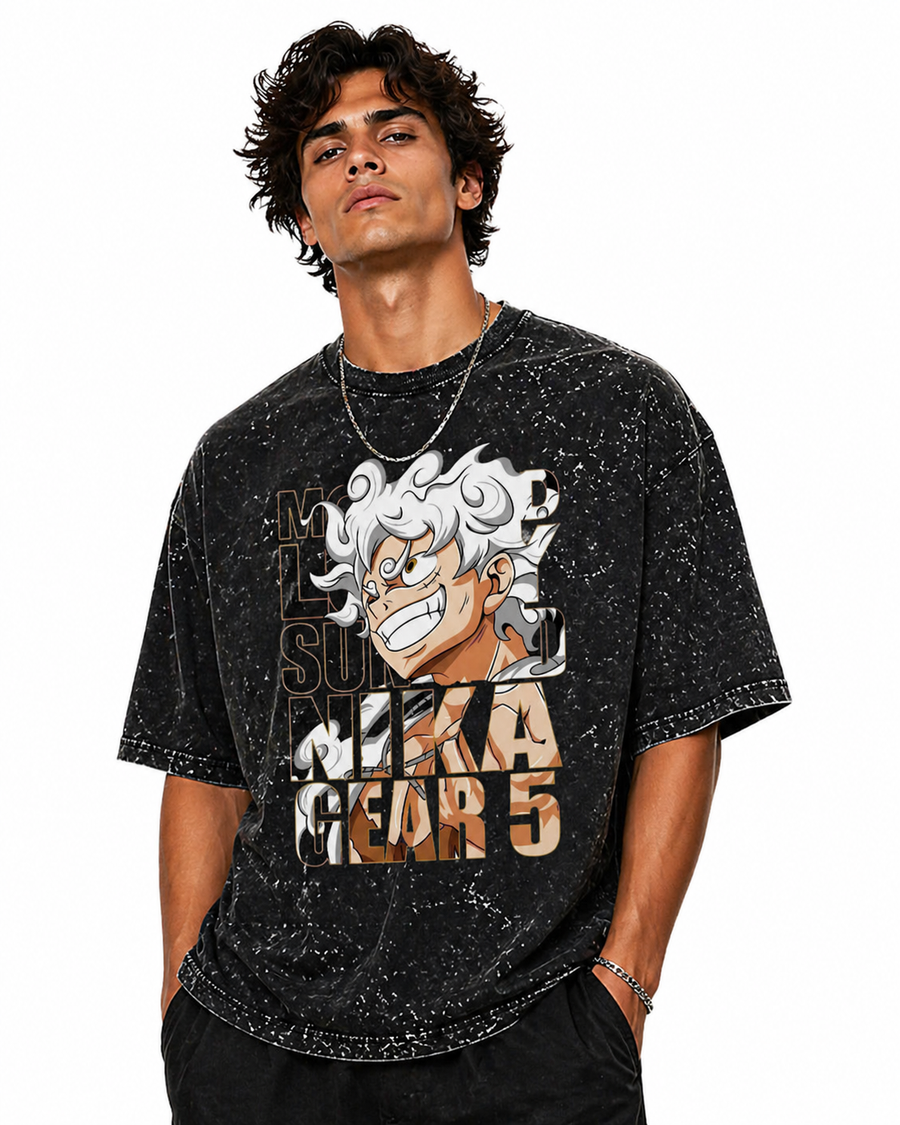 Unisex Acid Washed Oversized Tee