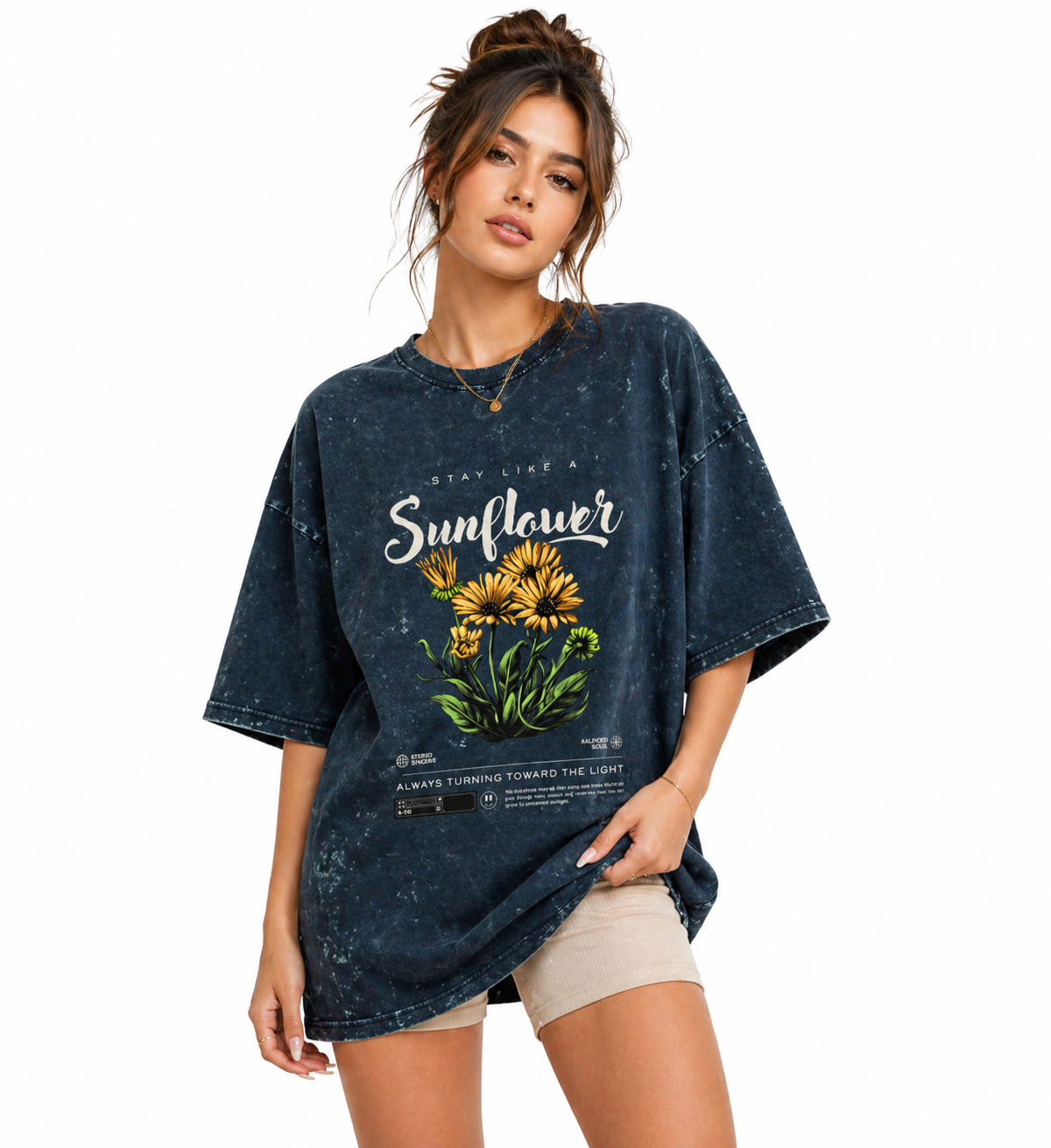 Unisex acid washed oversized tee from LYVIT ORIGINALS showcasing a relaxed fit and vintage-inspired style.
