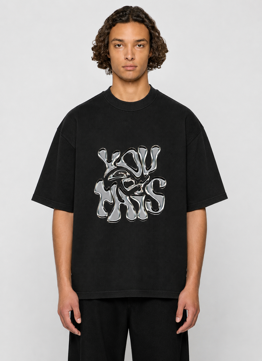 WAFFLE BOXY FIT TSHIRT