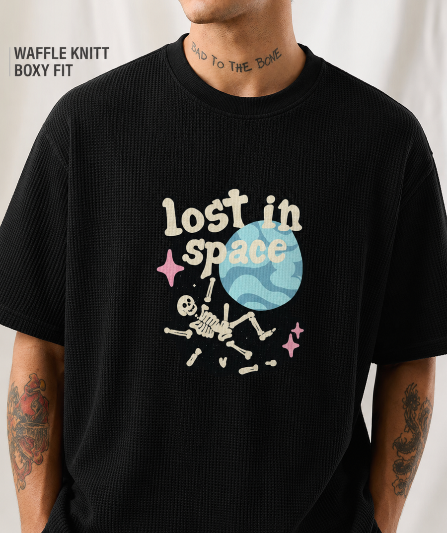 WAFFLE BOXY FIT T SHIRT