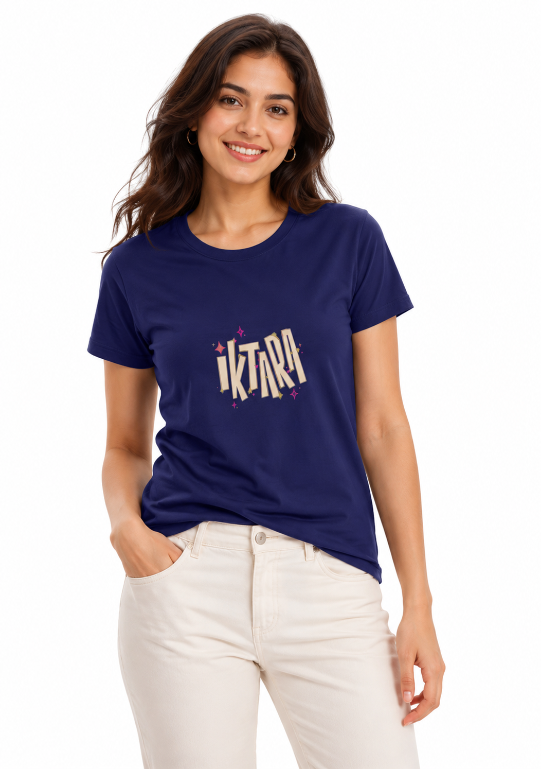 Women's classic T-shirt from LYVIT ORIGINALS, soft fabric with a simple crew neckline and short sleeves, displayed flat.
