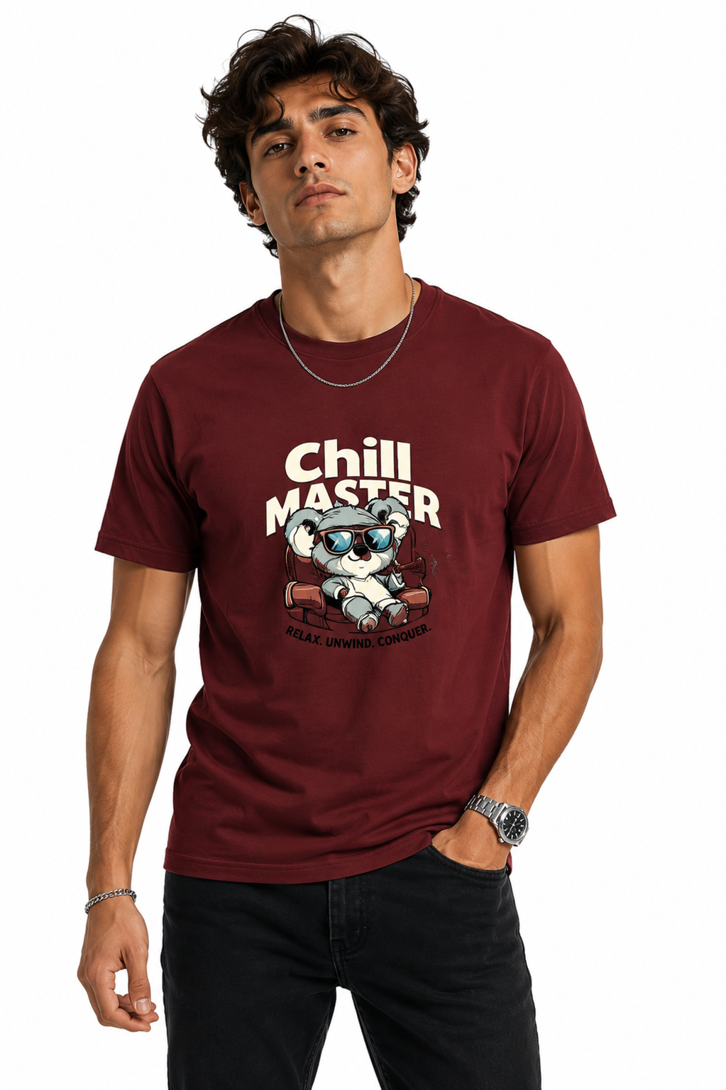 Unisex classic crew T-shirt by LYVIT ORIGINALS, showing a comfortable fit and soft cotton fabric in a neutral color.