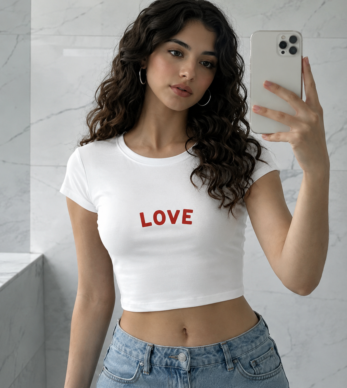Black crop top from LYVIT ORIGINALS featuring a fitted design and stylish short sleeves.