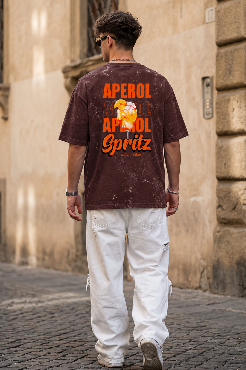 Unisex acid washed oversized T-shirt by LYVIT ORIGINALS featuring a relaxed fit and vintage-inspired style.