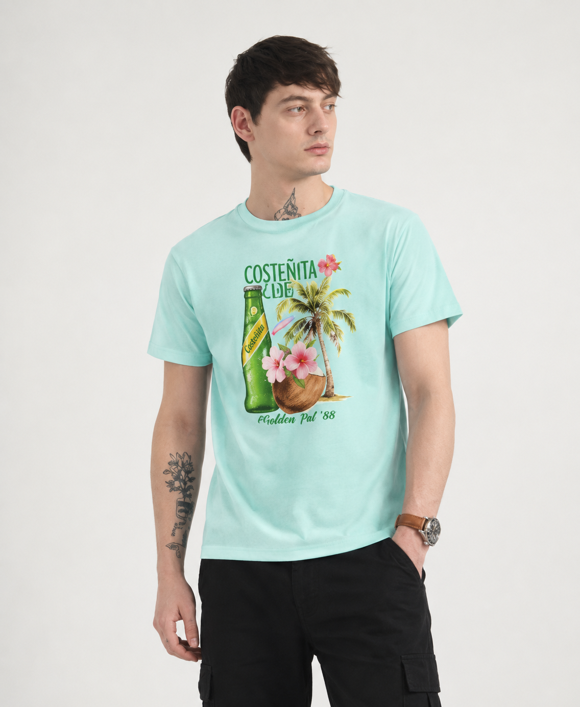 Unisex classic crew T-shirt by LYVIT ORIGINALS, featuring a comfortable fit and simple design, shown in a neutral color.