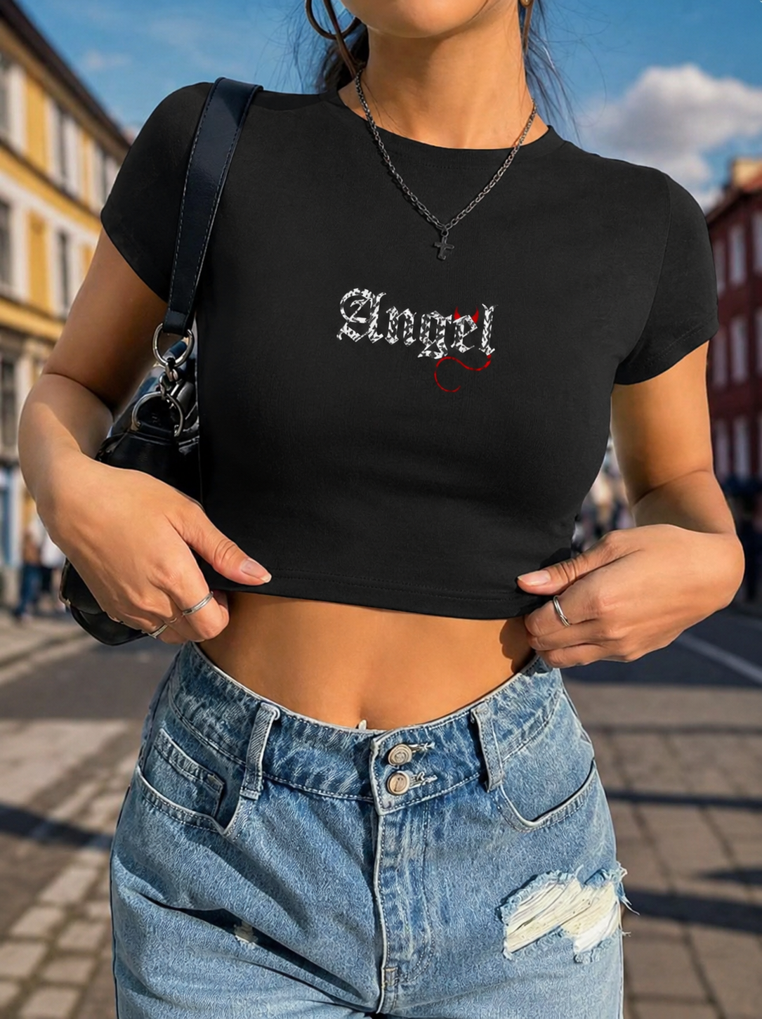LYVIT ORIGINALS crop top featuring a fitted style and stylish design, perfect for casual wear and summer outfits.