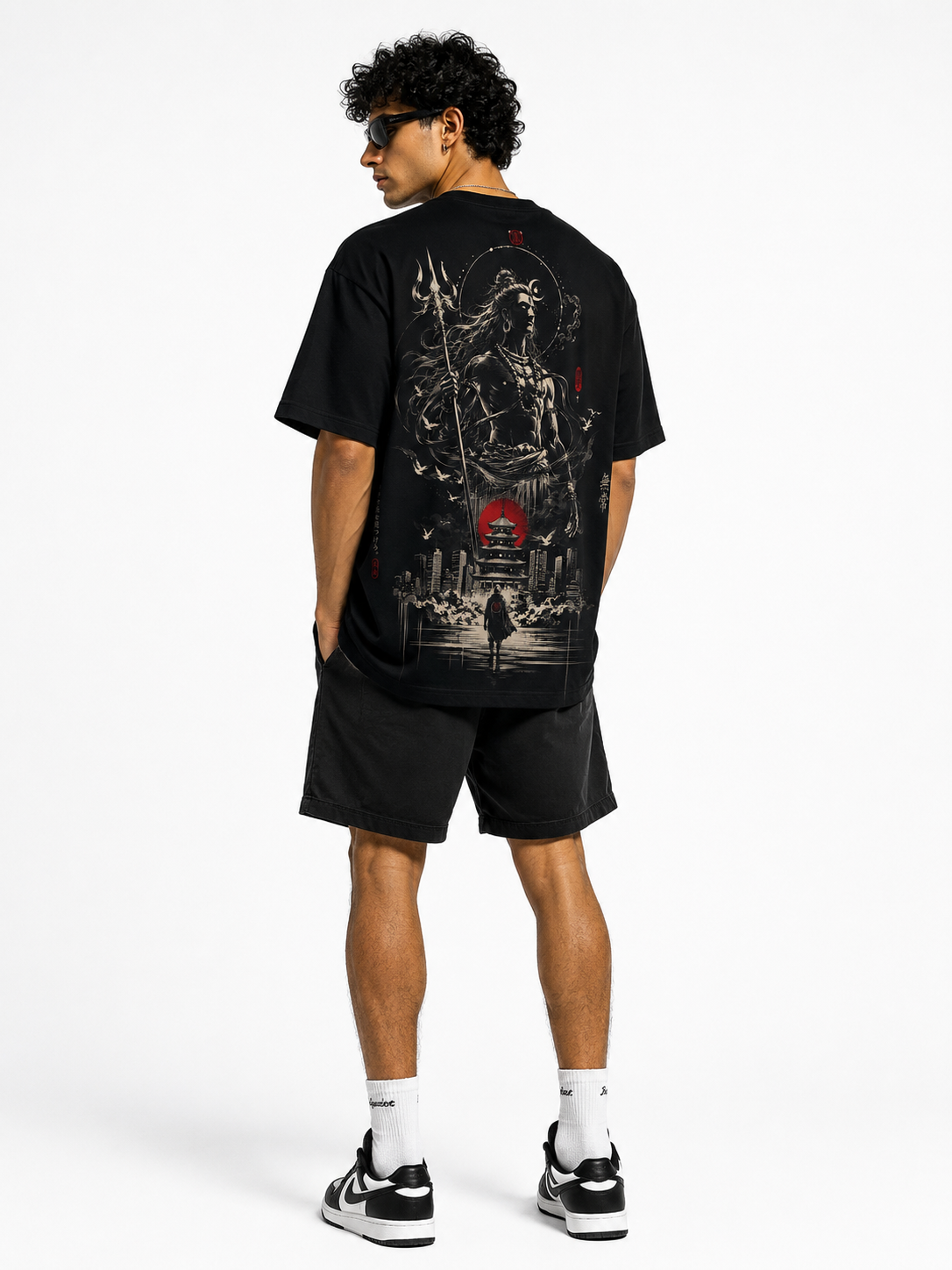 Lyvit Originals Mahakal Devotees classic crew neck t-shirt featuring spiritual Mahakal deity design on cotton fabric.