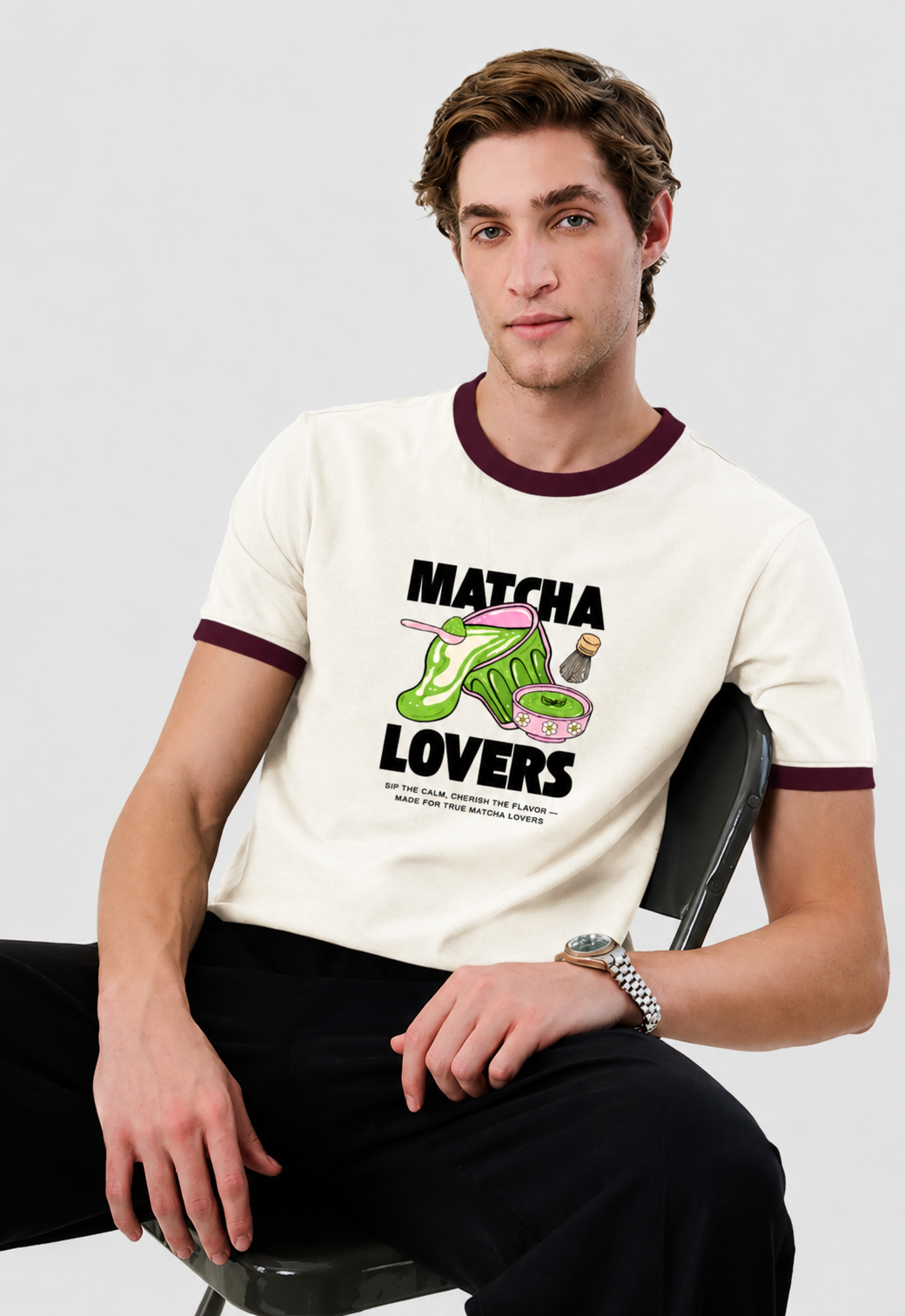 Unisex Ringer T-Shirt by LYVIT ORIGINALS featuring contrasting collar and sleeve bands, casual and stylish for everyday wear