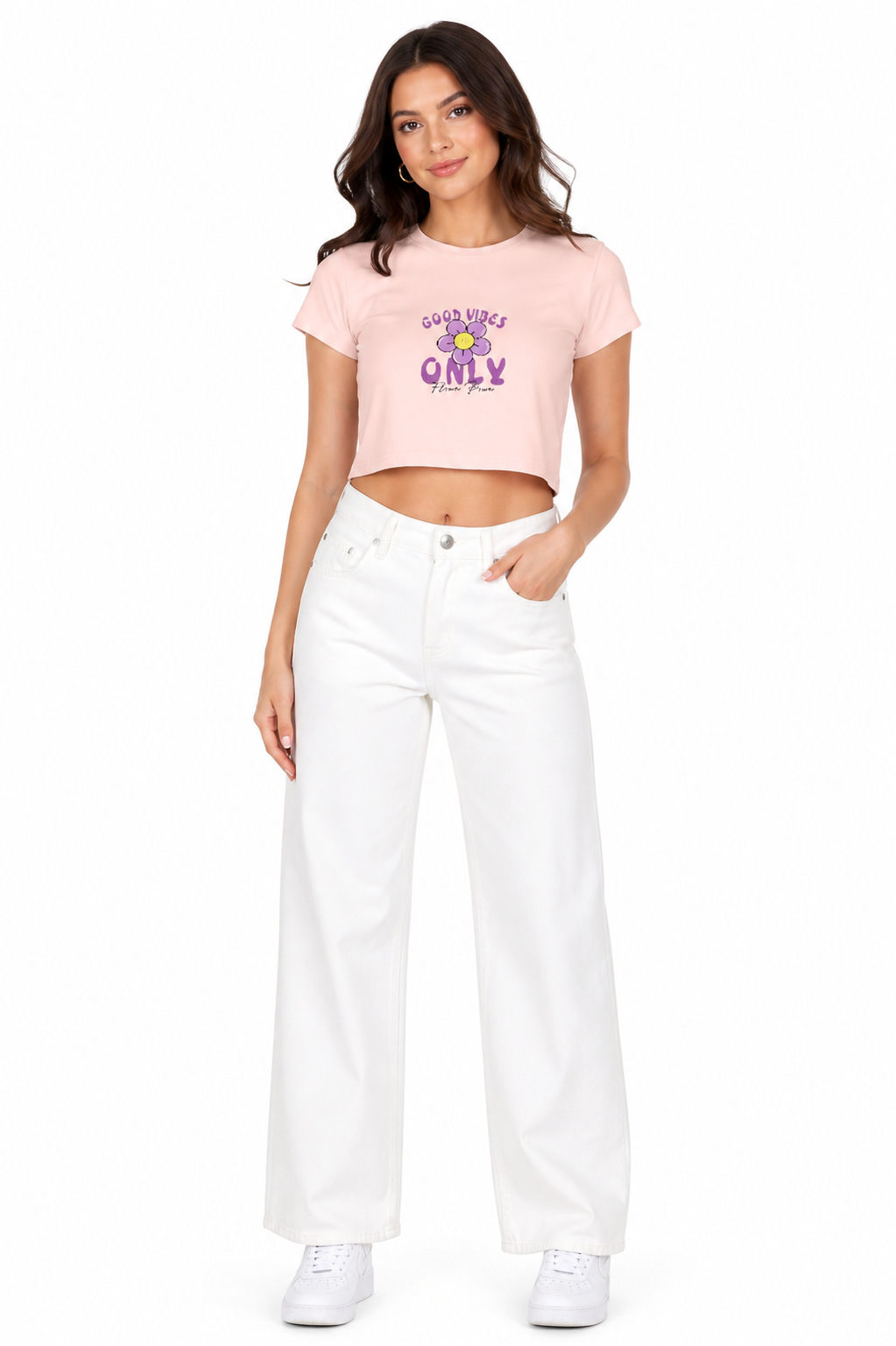 LYVIT ORIGINALS crop top displayed on a hanger, featuring a fitted design and stylish neckline for casual wear.