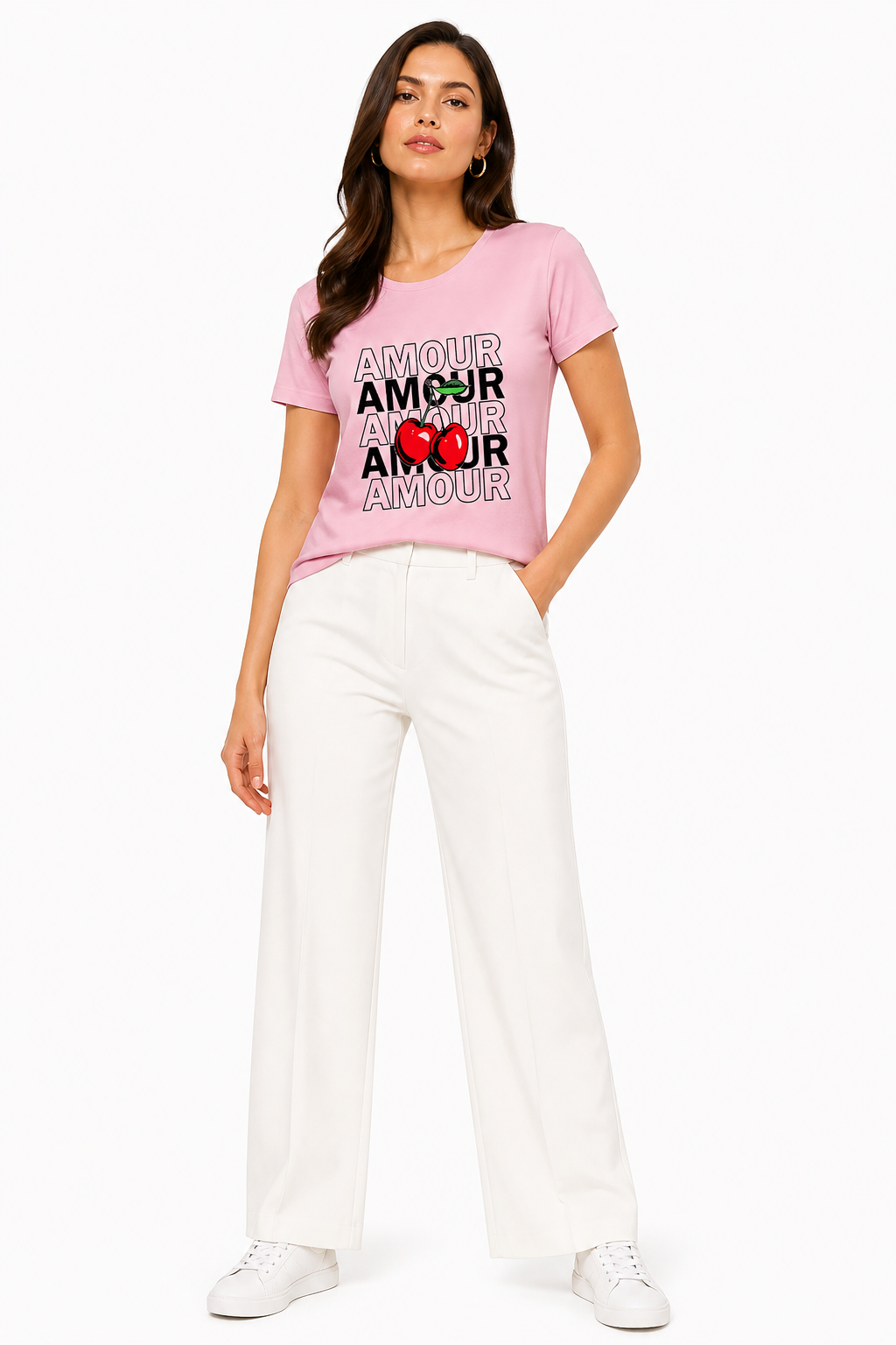 Women’s classic T-shirt by LYVIT ORIGINALS, featuring a comfortable fit and simple design, shown on a plain background.