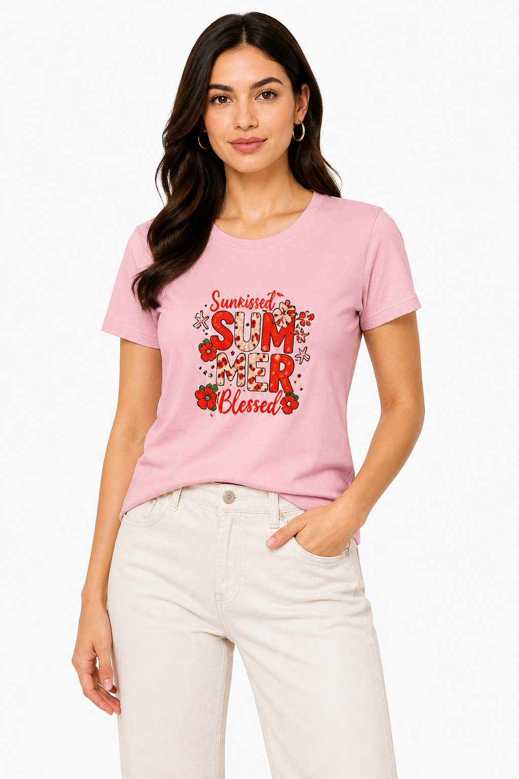 Women’s classic T-shirt by LYVIT ORIGINALS, featuring a comfortable fit and simple design, shown on a plain background.