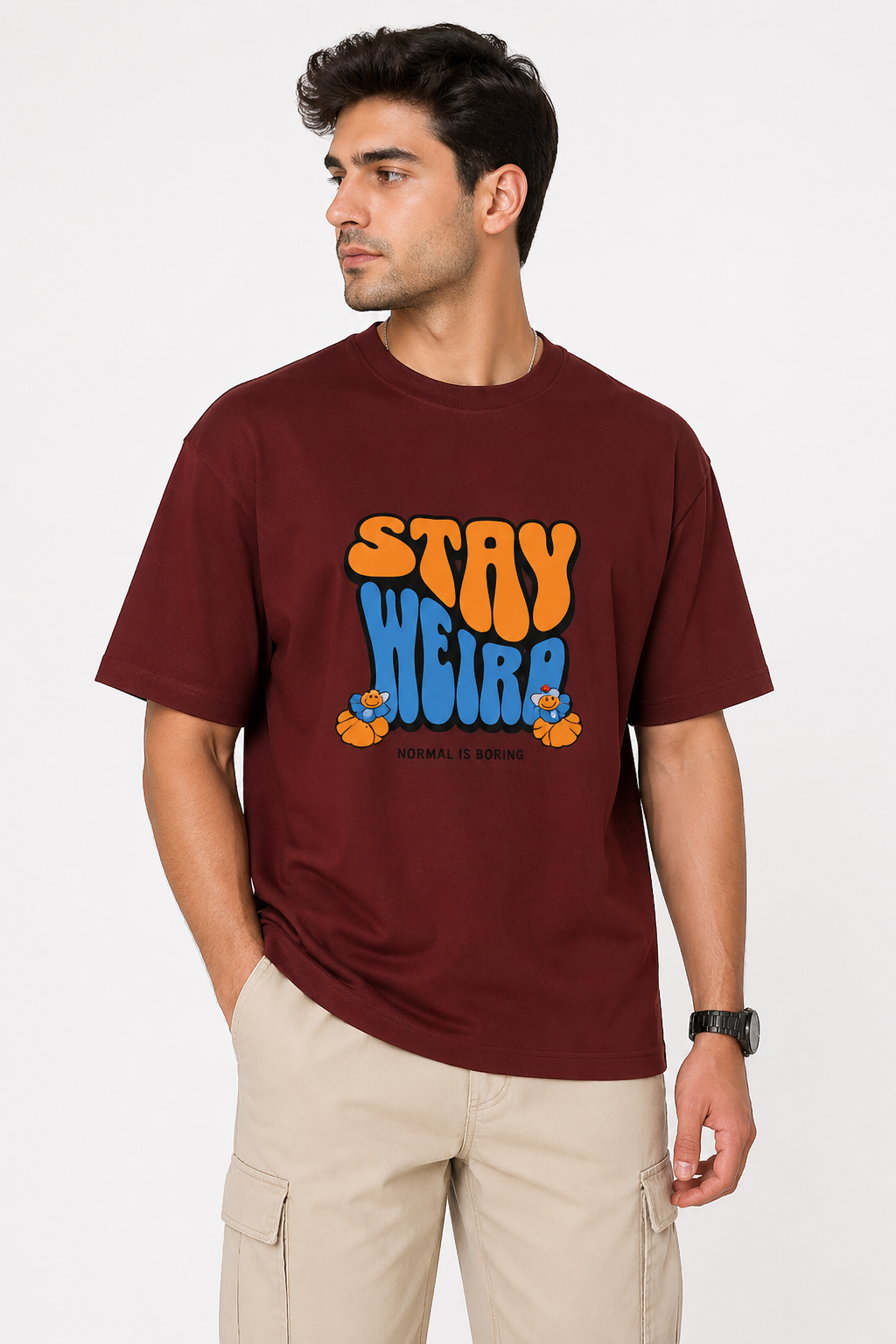 Unisex classic crew T-shirt by LYVIT ORIGINALS, showing a plain, comfortable cotton T-shirt in a neutral color.