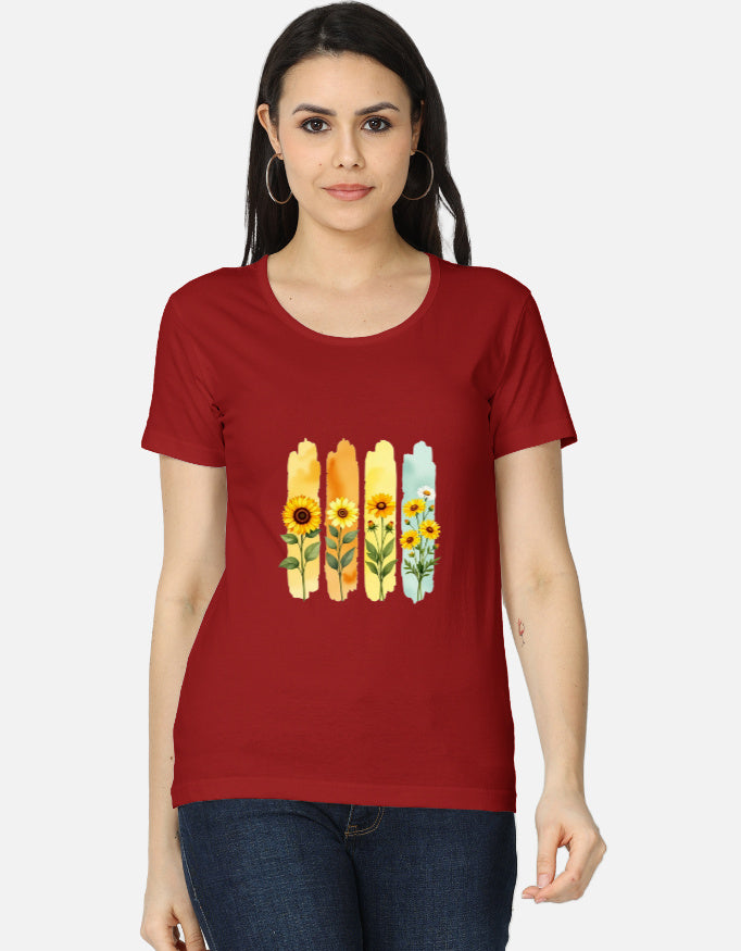Women's classic T-shirt by LYVIT ORIGINALS, front view showing soft cotton fabric and simple crew neckline.