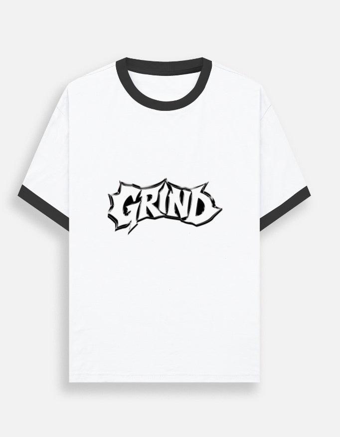 Unisex LYVIT ORIGINALS ringer T-shirt with contrasting collar and sleeves, front view showcasing classic casual style.