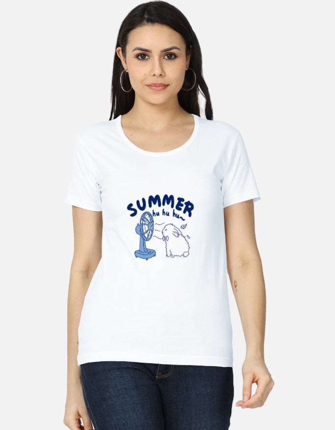 Women's Classic T-Shirt by LYVIT ORIGINALS featuring a front view with a simple crew neck and comfortable fit.