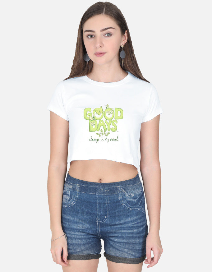 LYVIT ORIGINALS crop top featuring a stylish front view with a fitted design and soft fabric, perfect for casual wear.