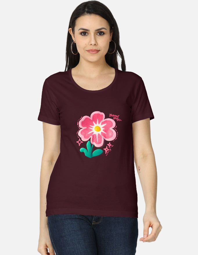 Women's classic T-shirt by LYVIT ORIGINALS, front view showing soft fabric, round neckline, and simple, stylish design.