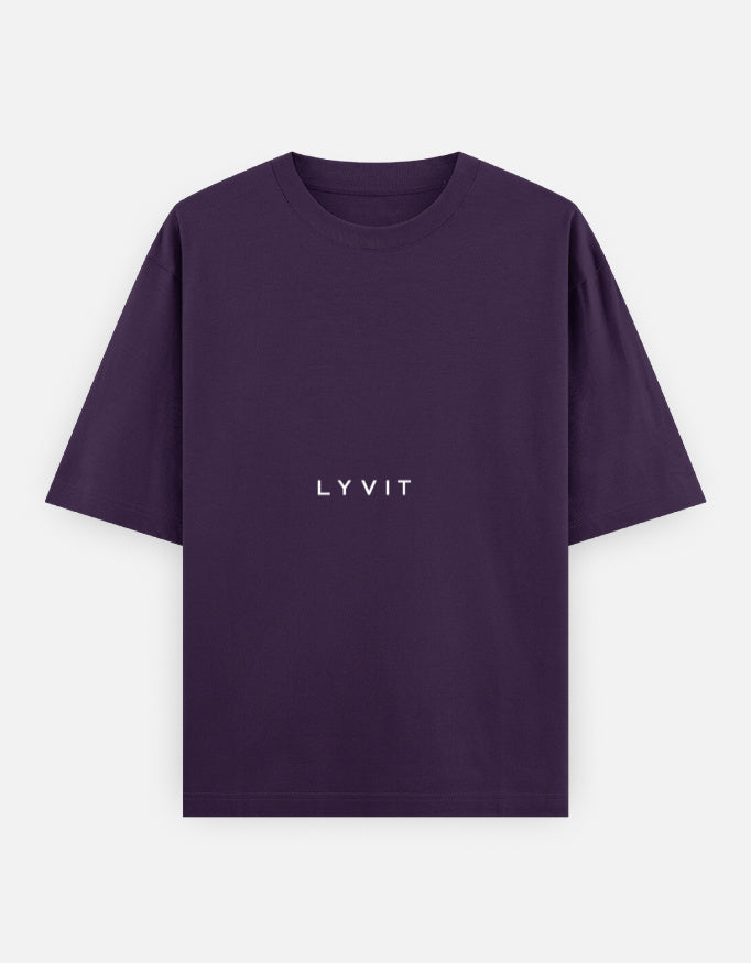 Unisex oversized classic T-shirt by LYVIT ORIGINALS, front view showcasing relaxed fit and simple design.