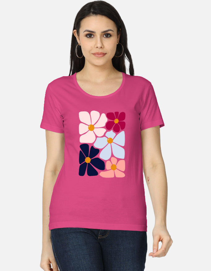 Women's Classic T-Shirt by LYVIT ORIGINALS, front view showing soft fabric, crew neckline, and casual fit.