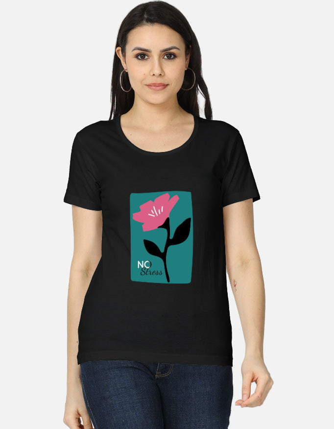 Women's classic T-shirt by LYVIT ORIGINALS, front view showing soft fabric, simple round neckline, and comfortable fit.