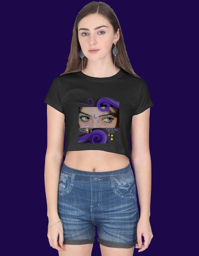 LYVIT ORIGINALS crop top worn at the front, featuring a stylish and fitted design perfect for casual or trendy outfits.